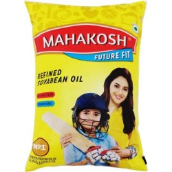 Mahakosh Refined Soyabean Oil Pouch  (1 L)