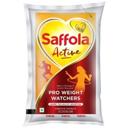Saffola Active - Pro Weight Watchers Edible Oil, 1 L Pouch