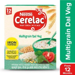 Nestle Cerelac Fortified Baby Cereal With Milk, Multigrain Dal Veg 300g.