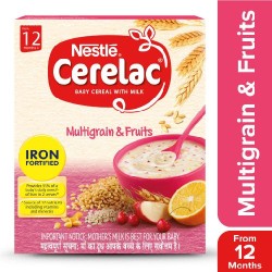 Nestle Cerelac Fortified Baby Cereal With Milk, Multigrain & Fruits 300g.