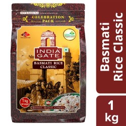 India Gate Basmati Rice - Classic, 1 kg Pouch