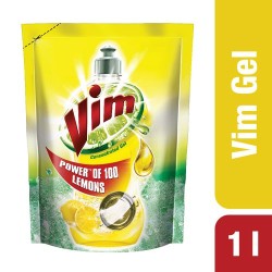 Vim Dishwash Gel - Lemon, 1 L