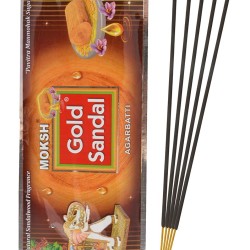 Moksh Bamboo Gold Sandal Incense Sticks, 60g.