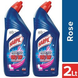 Harpic Toilet Cleaner Power Plus - Rose, 2x1 L