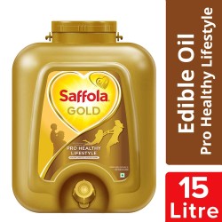 Saffola Gold, Pro Healthy Lifestyle Edible Oil, 15 L Pet Jar